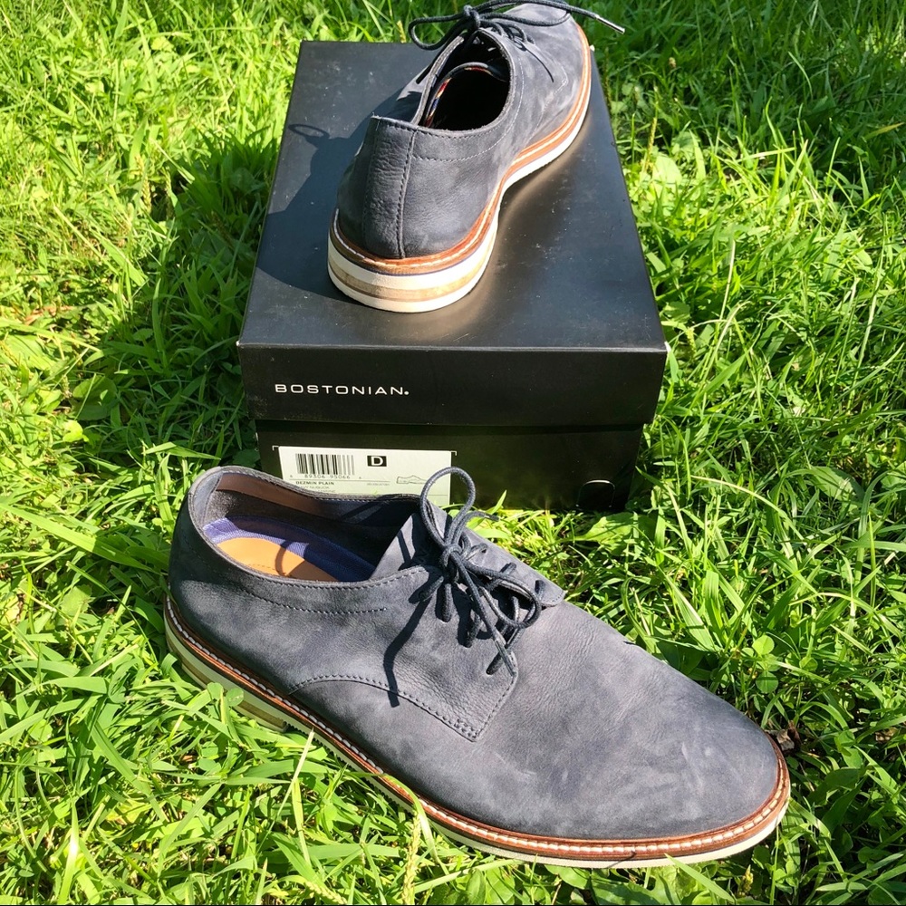 Bostonian Navy Suede Men’s Dress Shoes Size 10.5